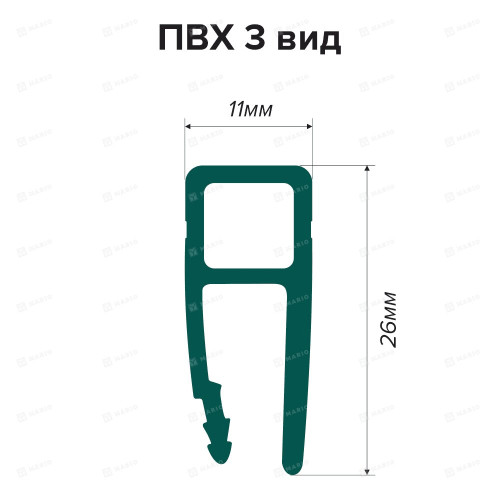 Профиль ПВХ стеновой 3 вид, сверлёный (2м)